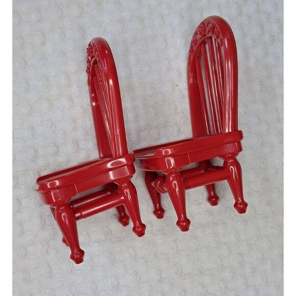 Vintage Fisher Price My Loving Family Dollhouse Chairs Stove Refrigerator Lot - Picture 14 of 16